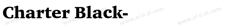 Charter Black字体转换 Charter Black字体转换